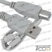 Купить Шнур USB штекер A - штекер В, Vers.2.0, диам.-4.5мм, 1,8 метра, серый, Tcom по выгодной цене